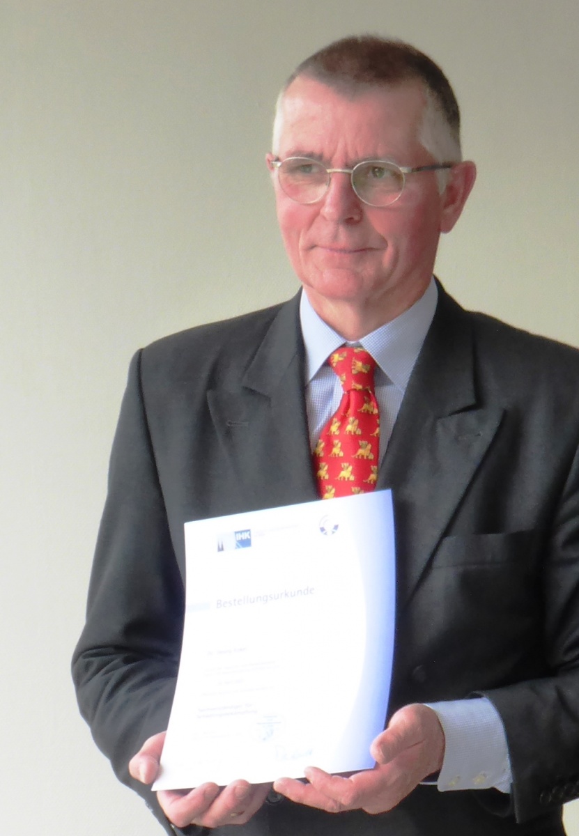 Vereidigung Dr. Georg Eckel öffentlich bestellter und vereidigter Sachverständiger